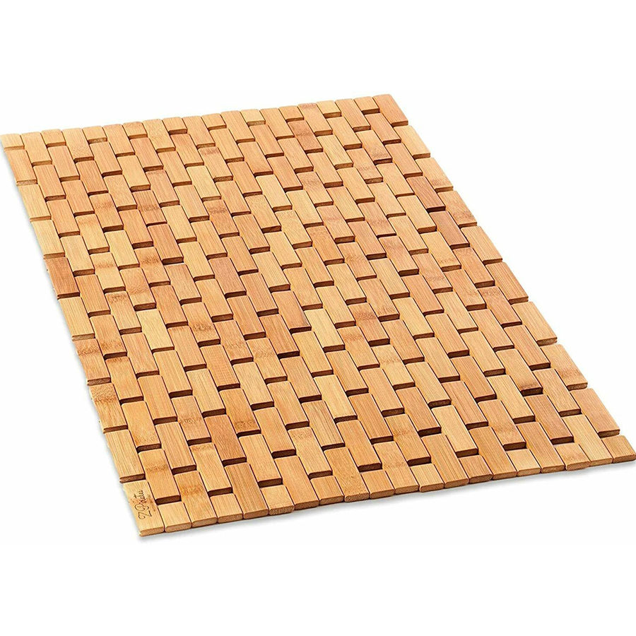 Large natural bamboo wood bath mat bathroom mats bathmats - Click Image to Close