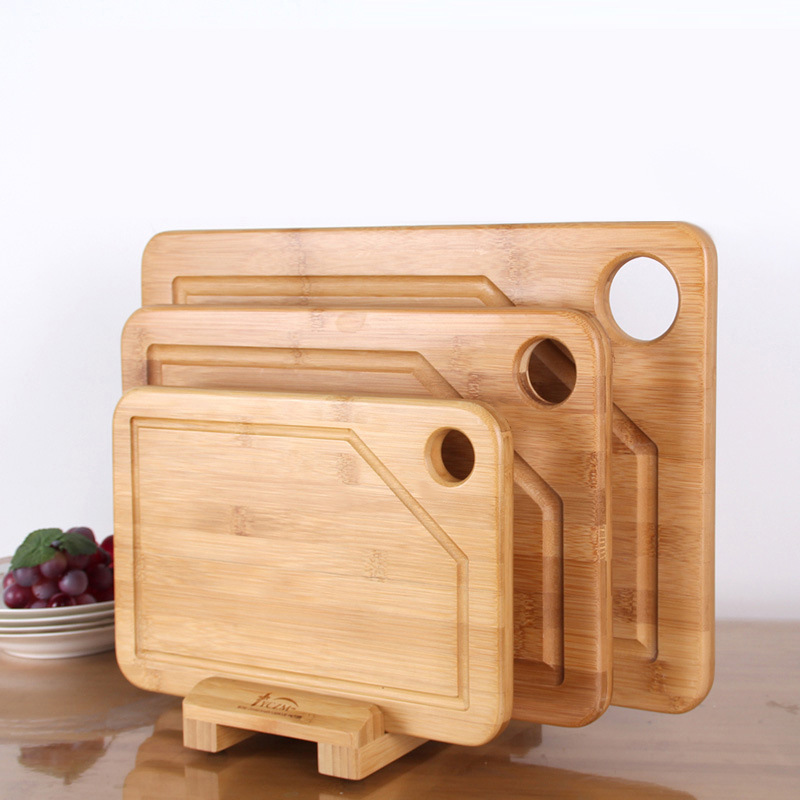 Extra Large Qrganic Bamboo Cutting Board With Juice Tray Groove - Click Image to Close