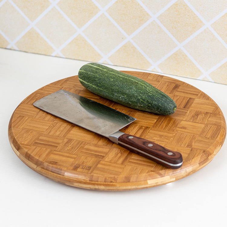 Round bamboo cutting board bamboo end grain chopping boards - Click Image to Close