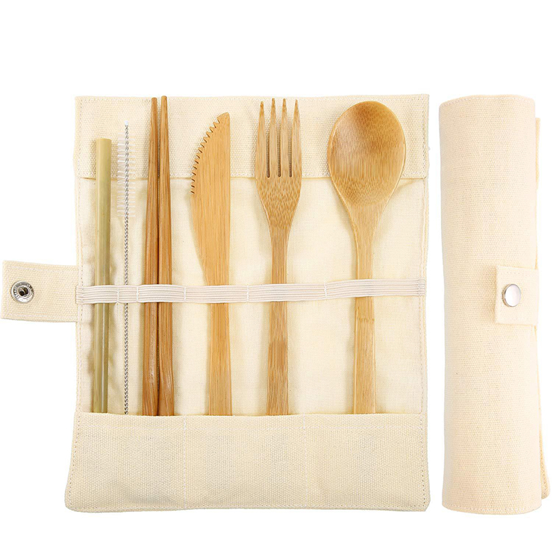 Wholesale bamboo wooden tableware set for travel OEM/ODM factory