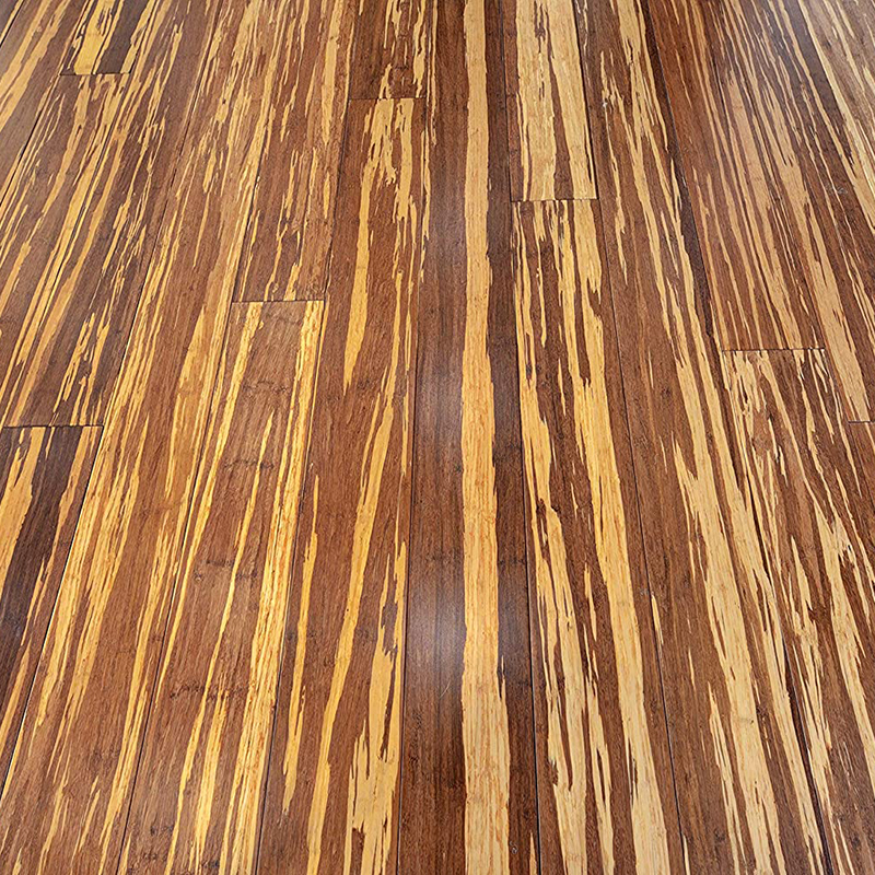 Tiger stripe strand woven bamboo flooring indoor tiger floor OEM - Click Image to Close