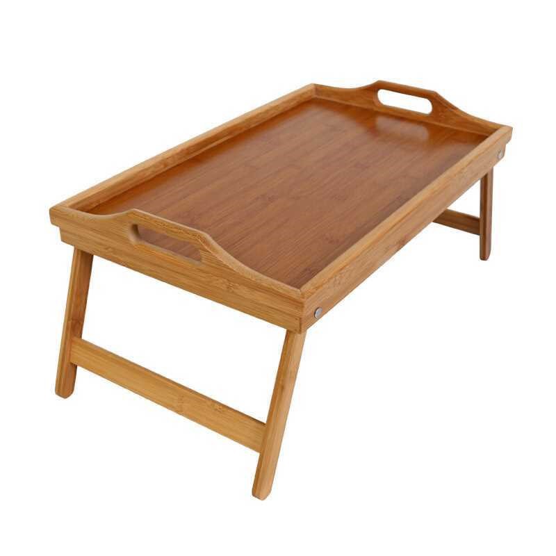 appetizer platter bamboo wooden serving tray with folding legs - Click Image to Close