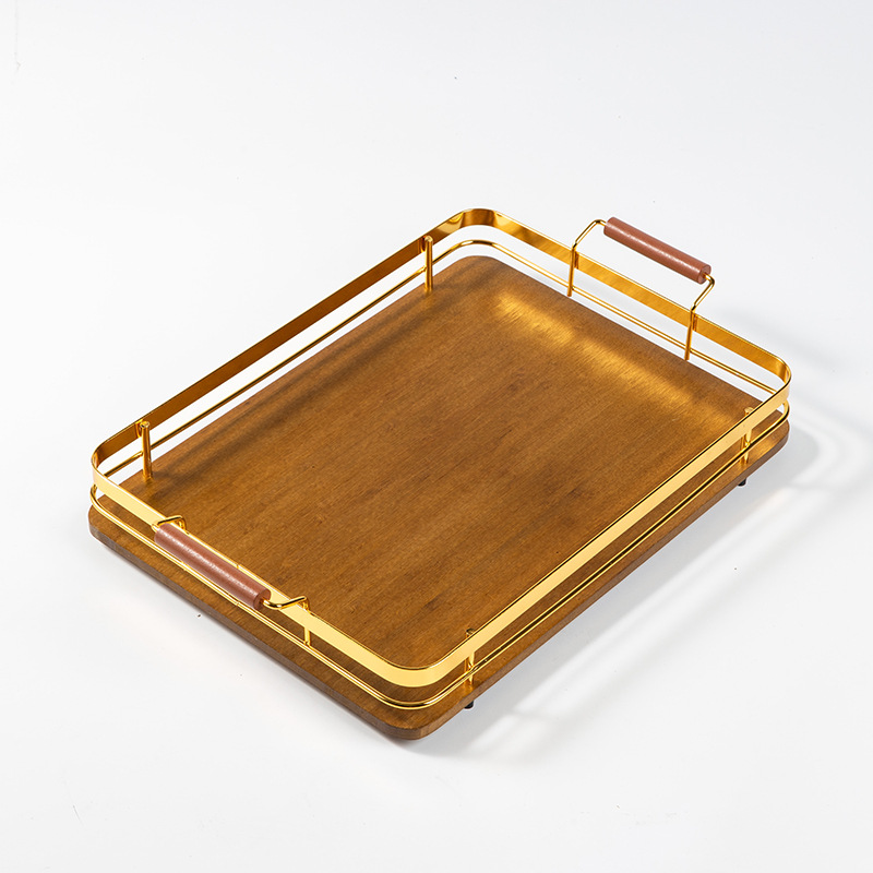 Wholesale big bamboo serving tray plates with handles for food - Click Image to Close