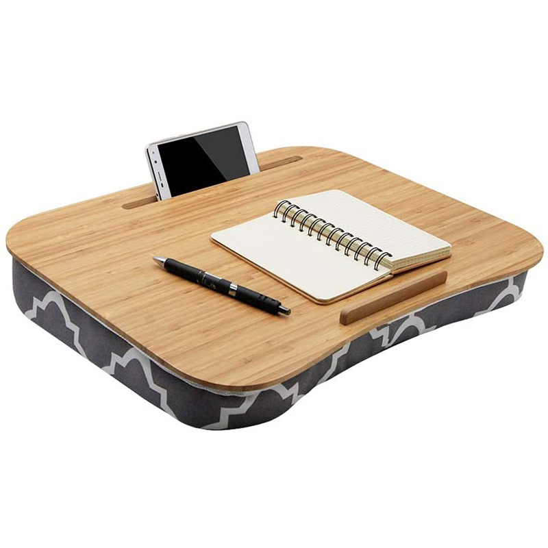 Large bamboo lap table Computer desk portable laptop table